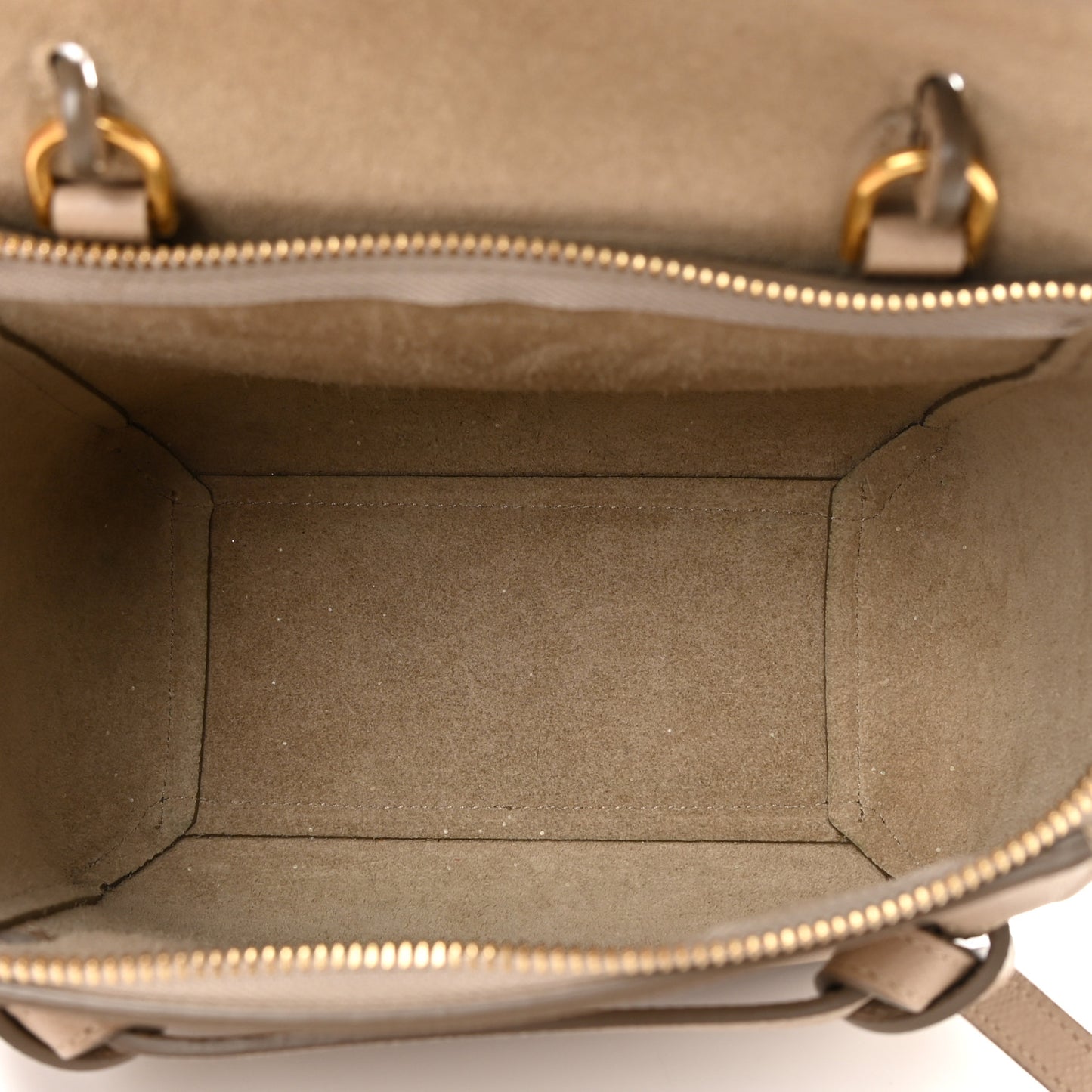 Grained Calfskin Nano Belt Bag Light Taupe