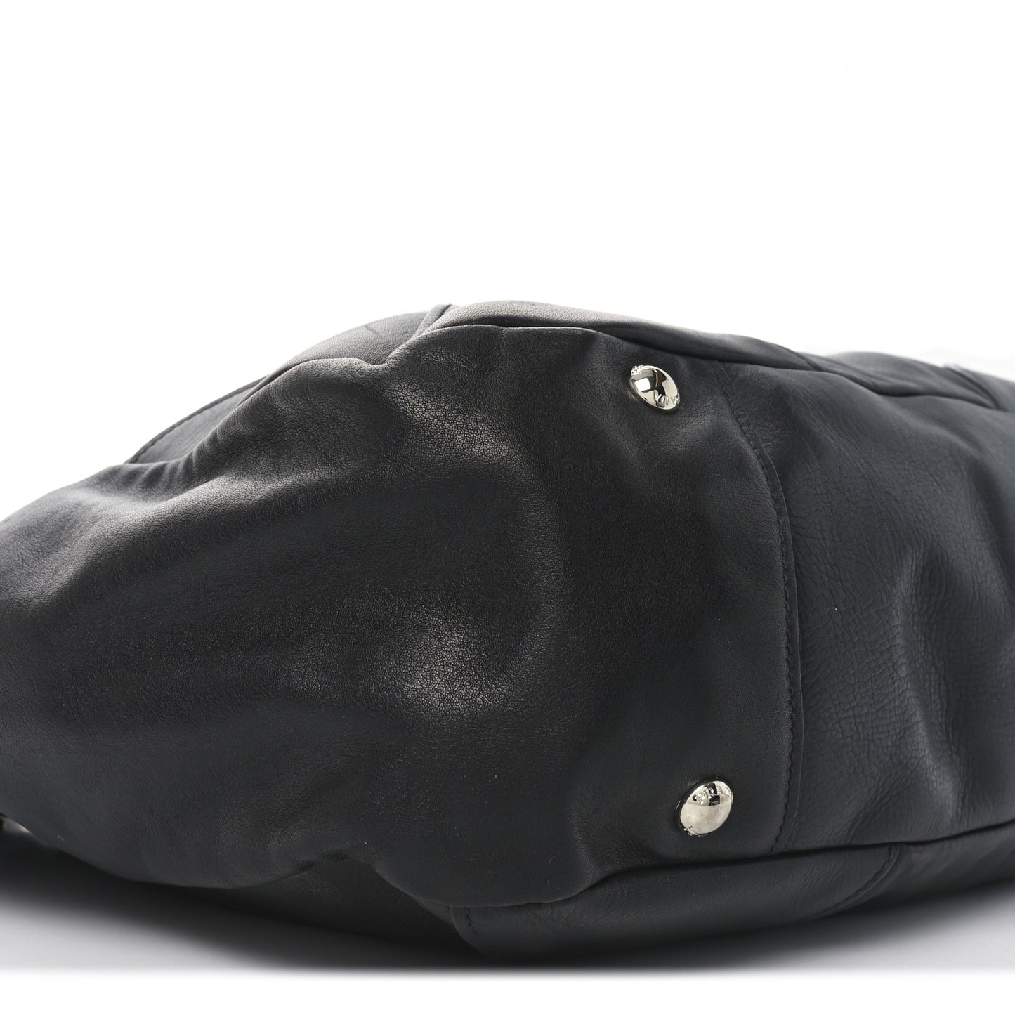 Soft Calf Two Pocket Hobo Black