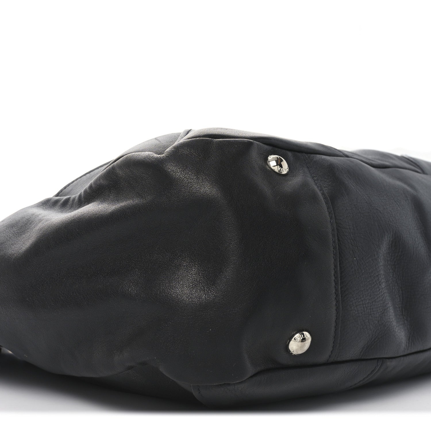 Prada Soft Calf Two Pocket Hobo Black 8 of 9