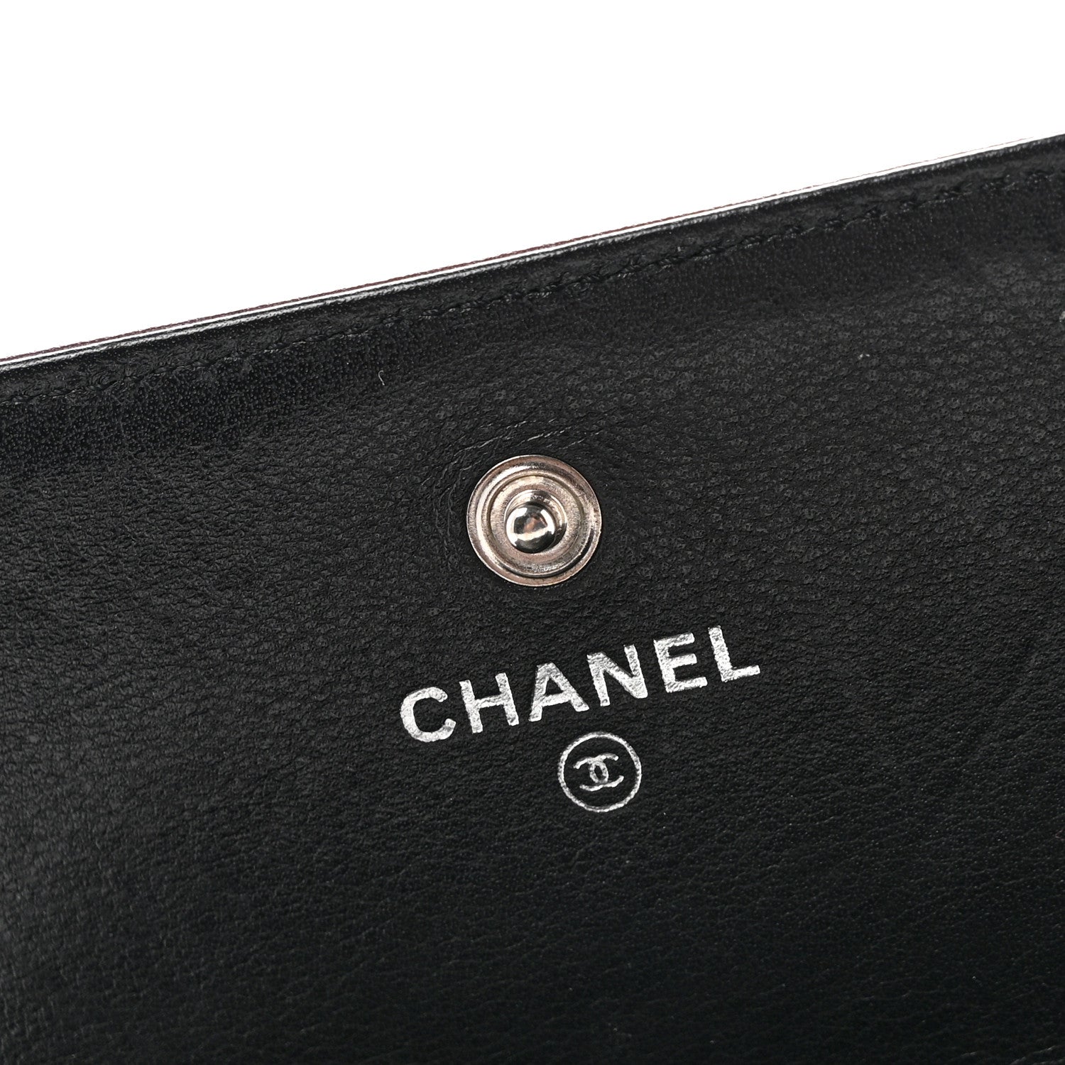Chanel Calfskin Diamond Stitched Flap Wallet Black 11 of 15
