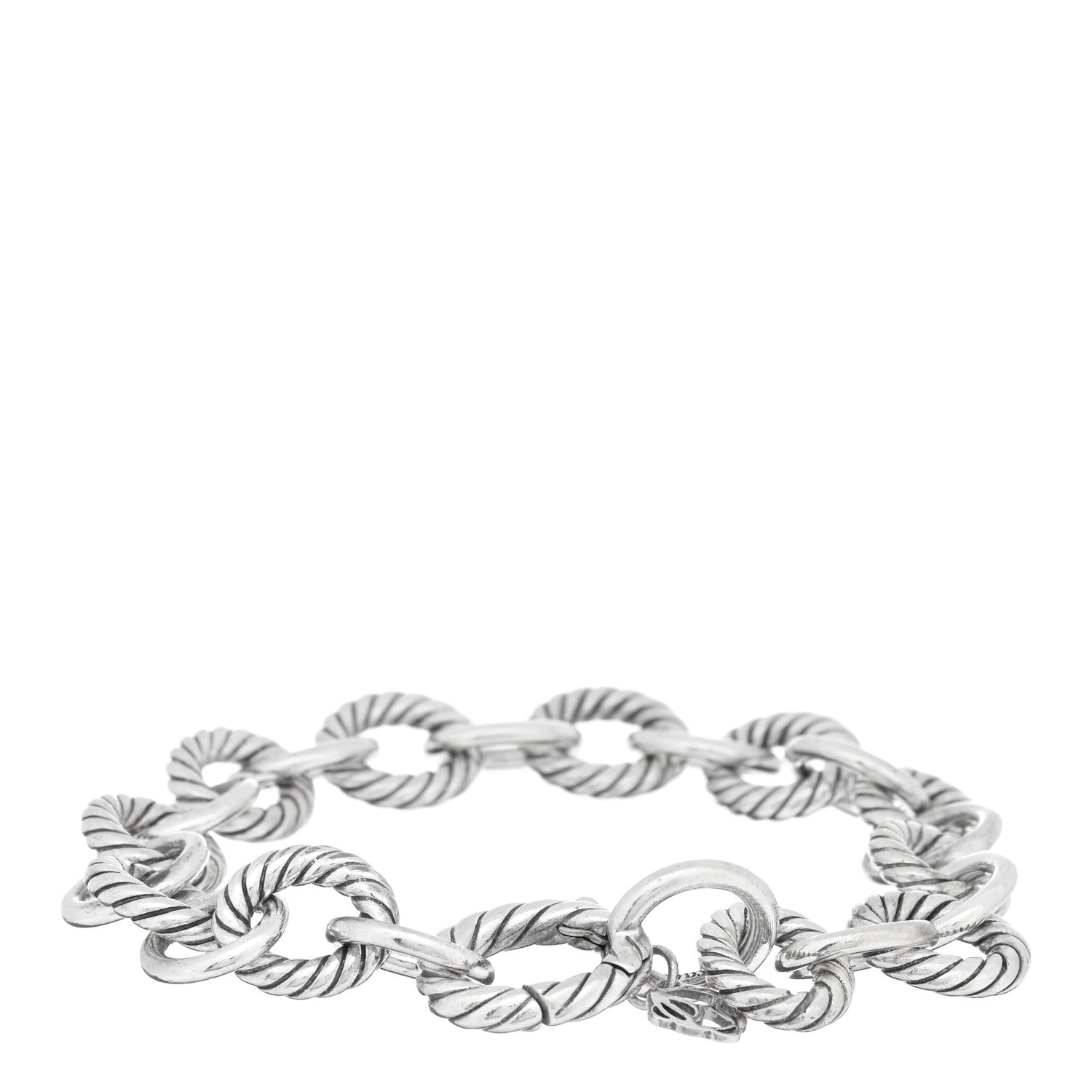 David Yurman Sterling Silver 10mm Medium Oval Link Bracelet 2 of 3