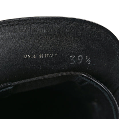 Prada Spazzolato Metal Triangle Logo 50mm Loafers 39.5 Black 8 of 8