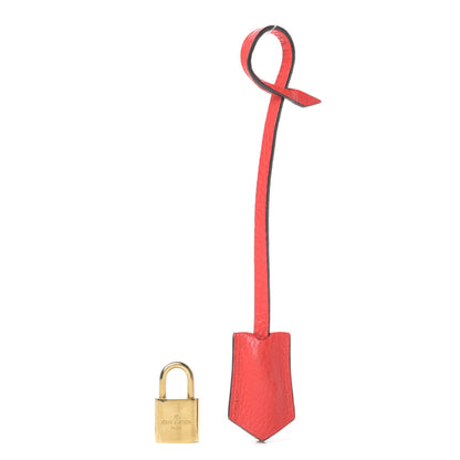 Louis Vuitton Calfskin Clochette Key Bell Holder and Lock Set Corail 1 of 6