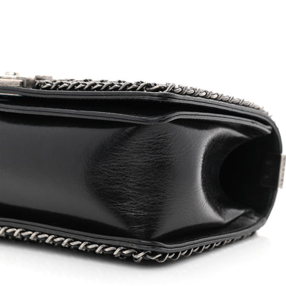 Chanel Glazed Calfskin Quilted Medium Boy Chained Flap Black 11 of 11