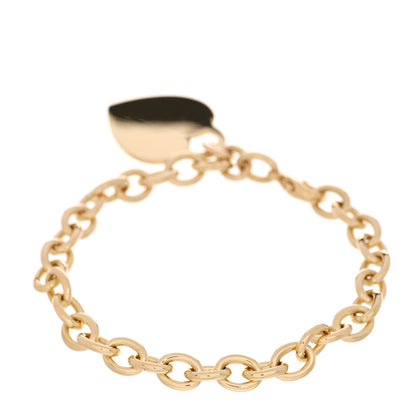 Tiffany 18K Yellow Gold Heart Tag Charm Bracelet 2 of 3
