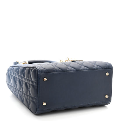 Christian Dior Lambskin Cannage Gradient Medium Lady Dior Blue 4 of 11