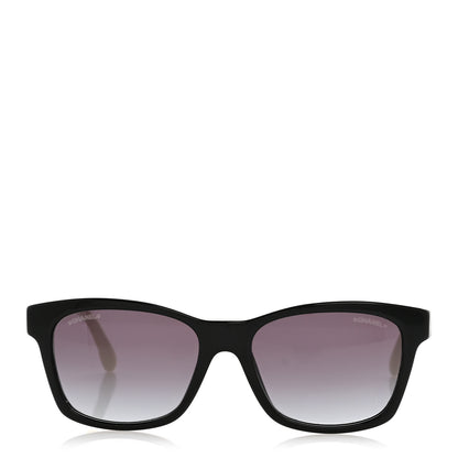Chanel Acetate Quilted CC Square Sunglasses 5484 White Black 2 of 8
