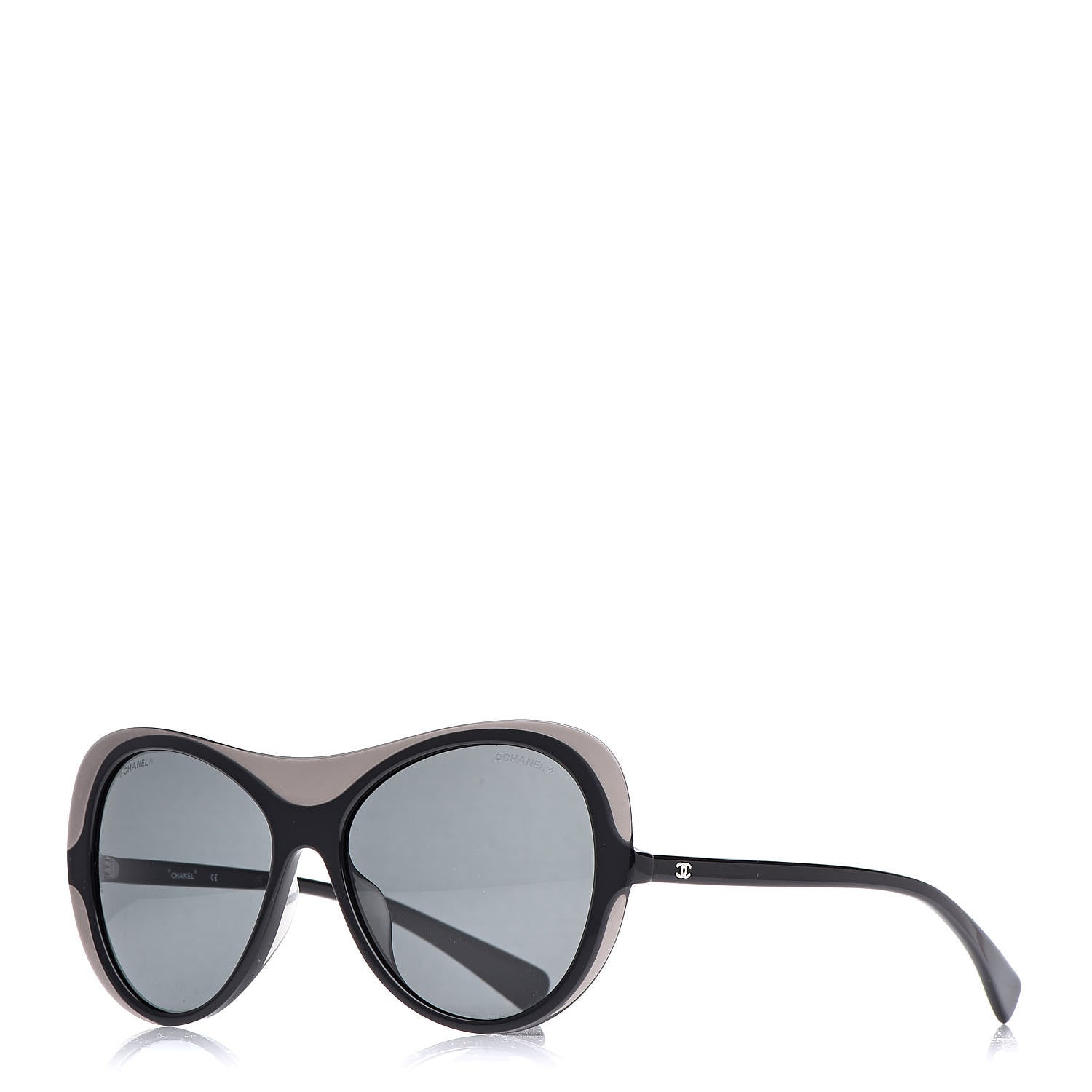 Chanel CC Oval Sunglasses A71227 Black 1 of 7