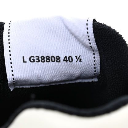 Chanel Grained Calfskin Fabric Womens Logo Sneakers 40.5 White Black 8 of 8