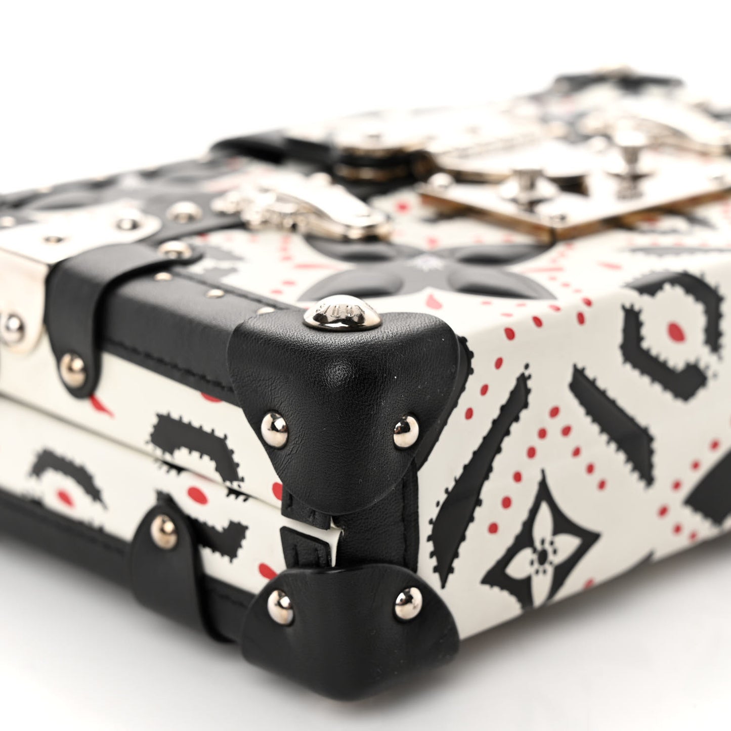 Calfskin Graphic Print Petite Malle