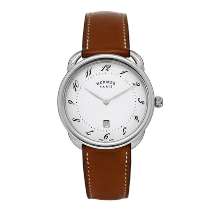 Hermes Stainless Steel Barenia 40mm Arceau Quartz Watch Fauve 1 of 5