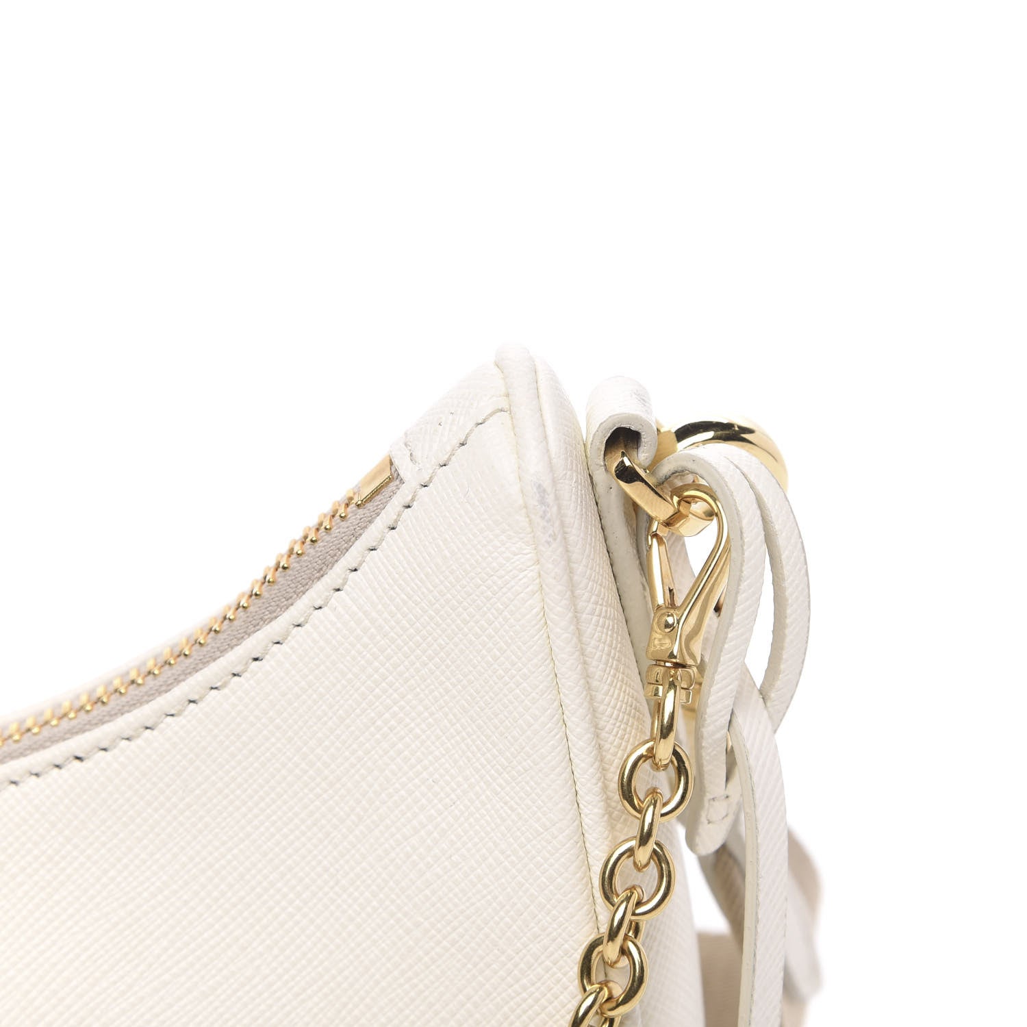 Prada Saffiano Re-Edition 2005 Shoulder Bag White 8 of 11
