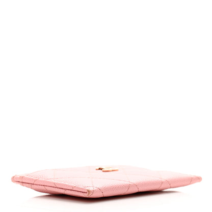 Chanel Caviar Quilted Card Holder Pink 4 of 11