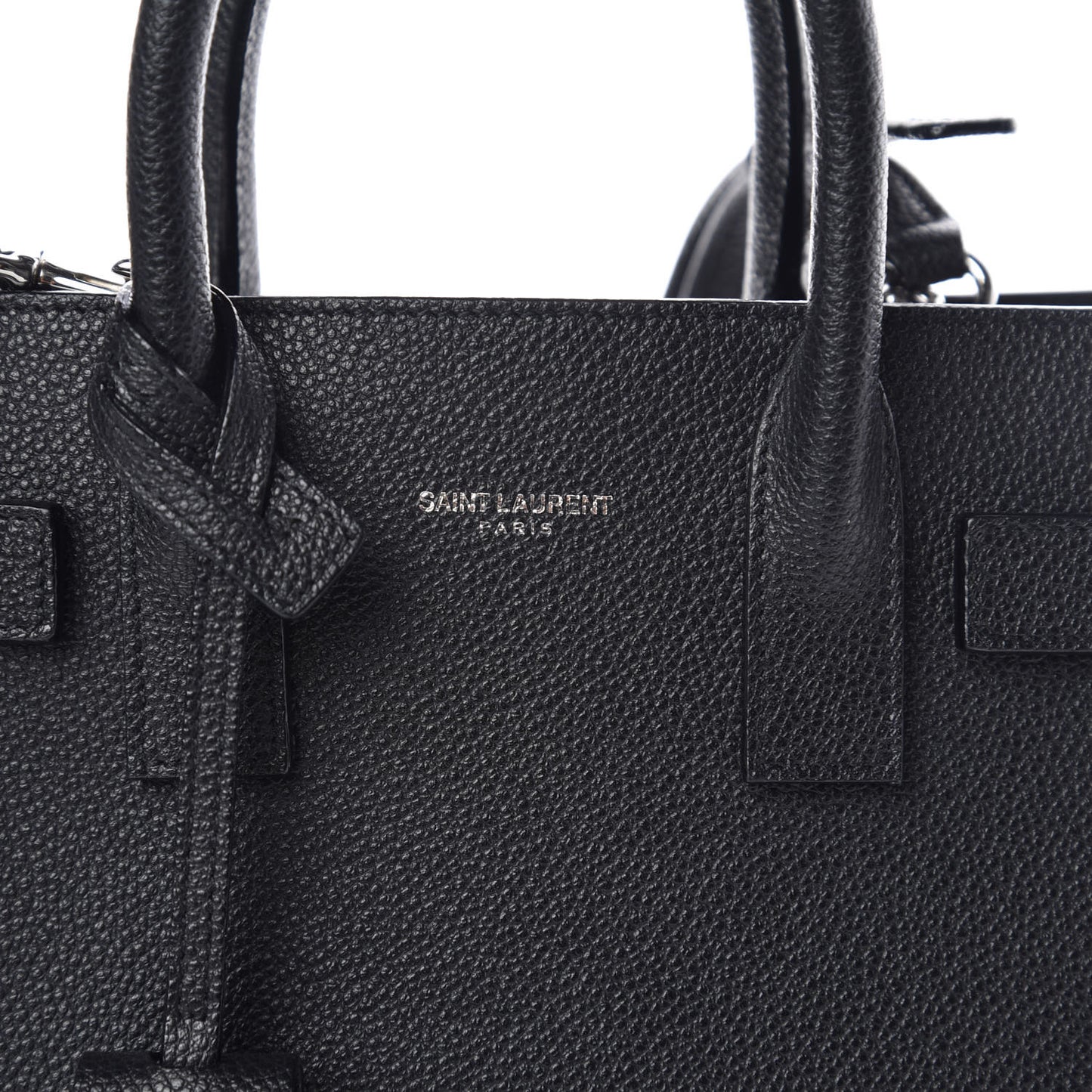 Grained Calfskin Nano Sac De Jour Black