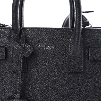 Saint Laurent Grained Calfskin Nano Sac De Jour Black 7 of 10