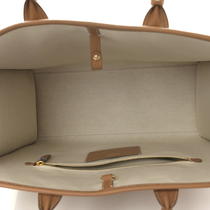 Burberry Raffia Calfskin Large Freya Tote Natural 5 of 10