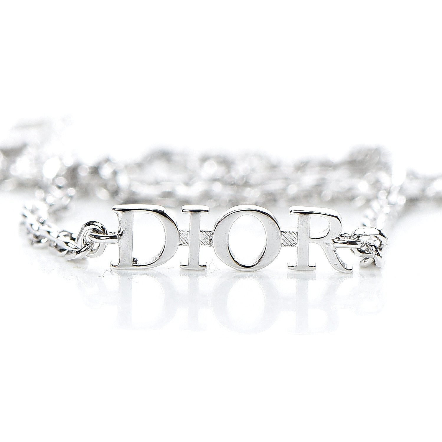 Christian Dior Crystal Star Elephant Necklace Silver 5 of 6
