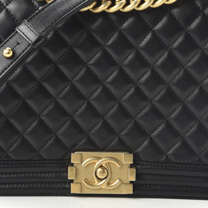 Chanel Lambskin Quilted New Medium Boy Flap Black 10 of 11
