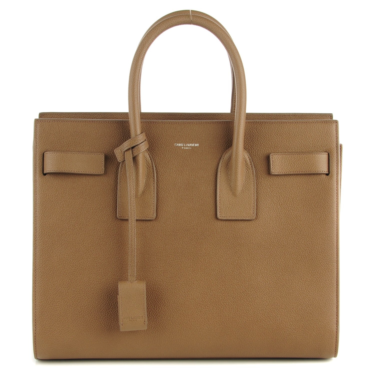Saint Laurent Grained Calfskin Small Sac De Jour Taupe 1 of 8