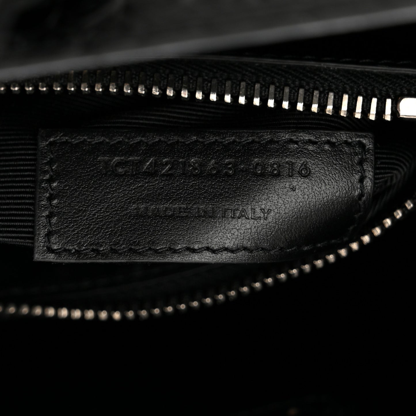Calfskin Crocodile Embossed Baby Sac De Jour Black