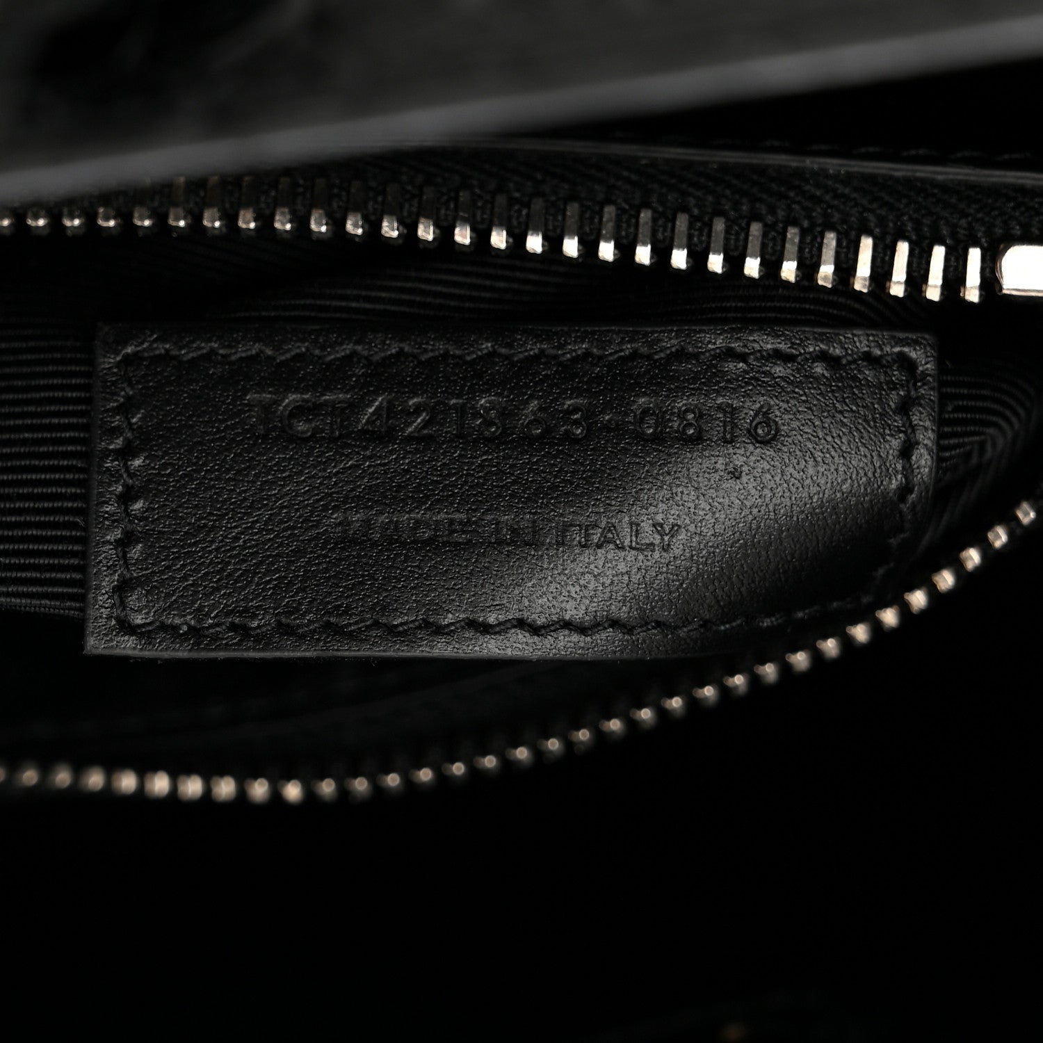 Saint Laurent Calfskin Crocodile Embossed Baby Sac De Jour Black 9 of 15