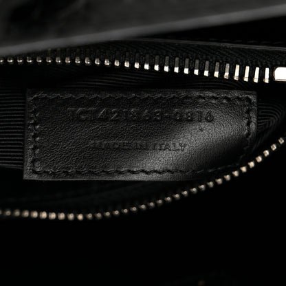 Saint Laurent Calfskin Crocodile Embossed Baby Sac De Jour Black 9 of 15