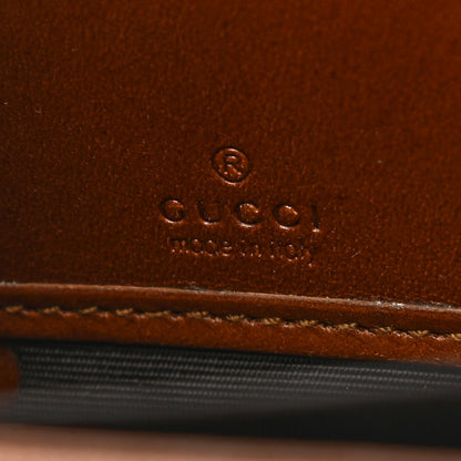 Gucci GG Supreme Monogram Cuoio Toscano Zip Around Wallet Beige Ebony Cuir 6 of 8