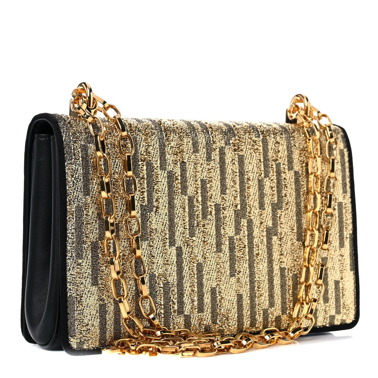 Brocade DG Girls Shoulder Bag Gold Black