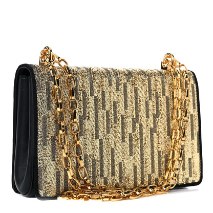 Dolce & Gabbana Brocade DG Girls Shoulder Bag Gold Black 3 of 10