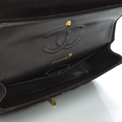 Chanel Suede Quilted Medium Double Flap Bag Brown 5 of 8