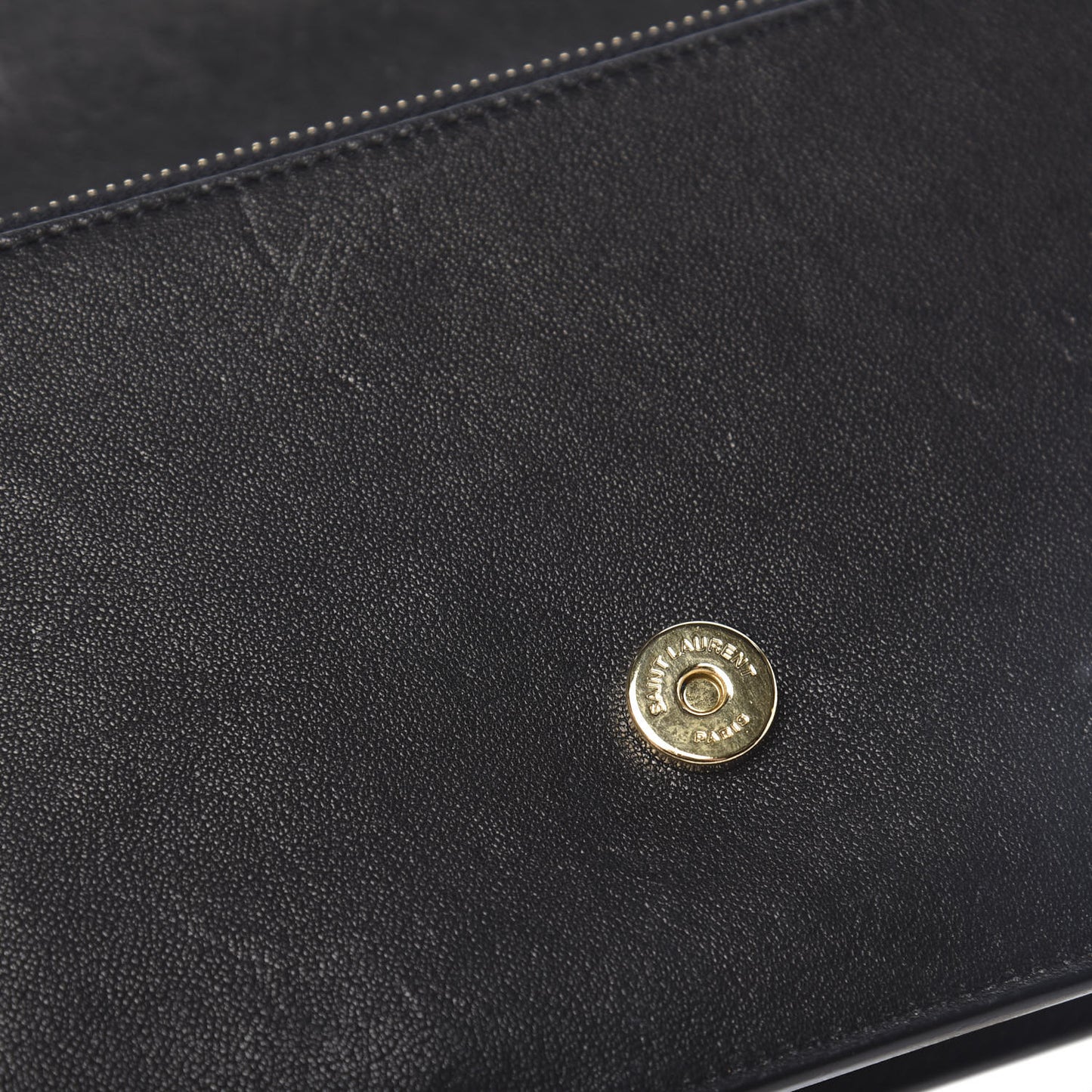 Smooth Calfskin Classic Monogram Kate Heart Tassel Heart Chain Wallet Black