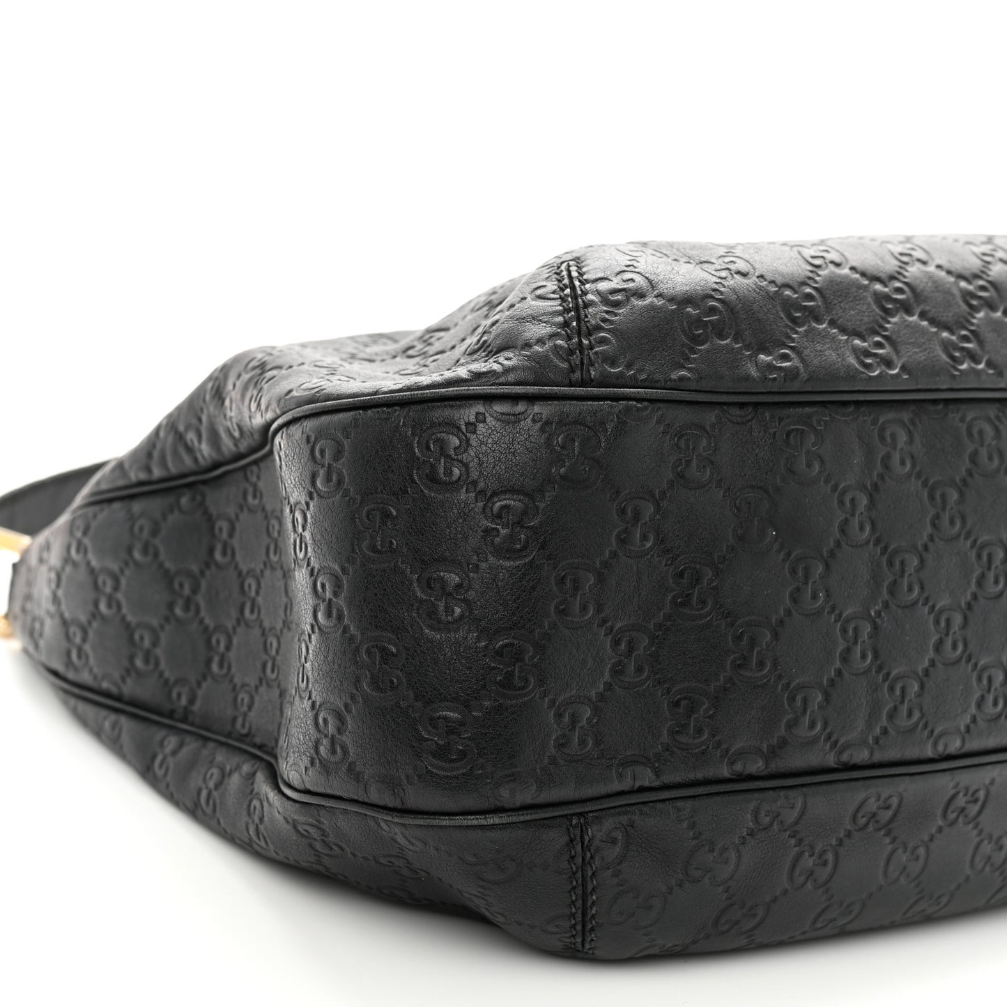 Guccissima Large New Ladies Web Hobo Black