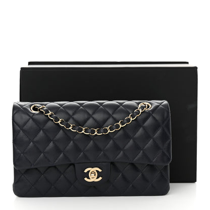 Chanel Caviar Quilted Medium Double Flap Navy 14 of 14