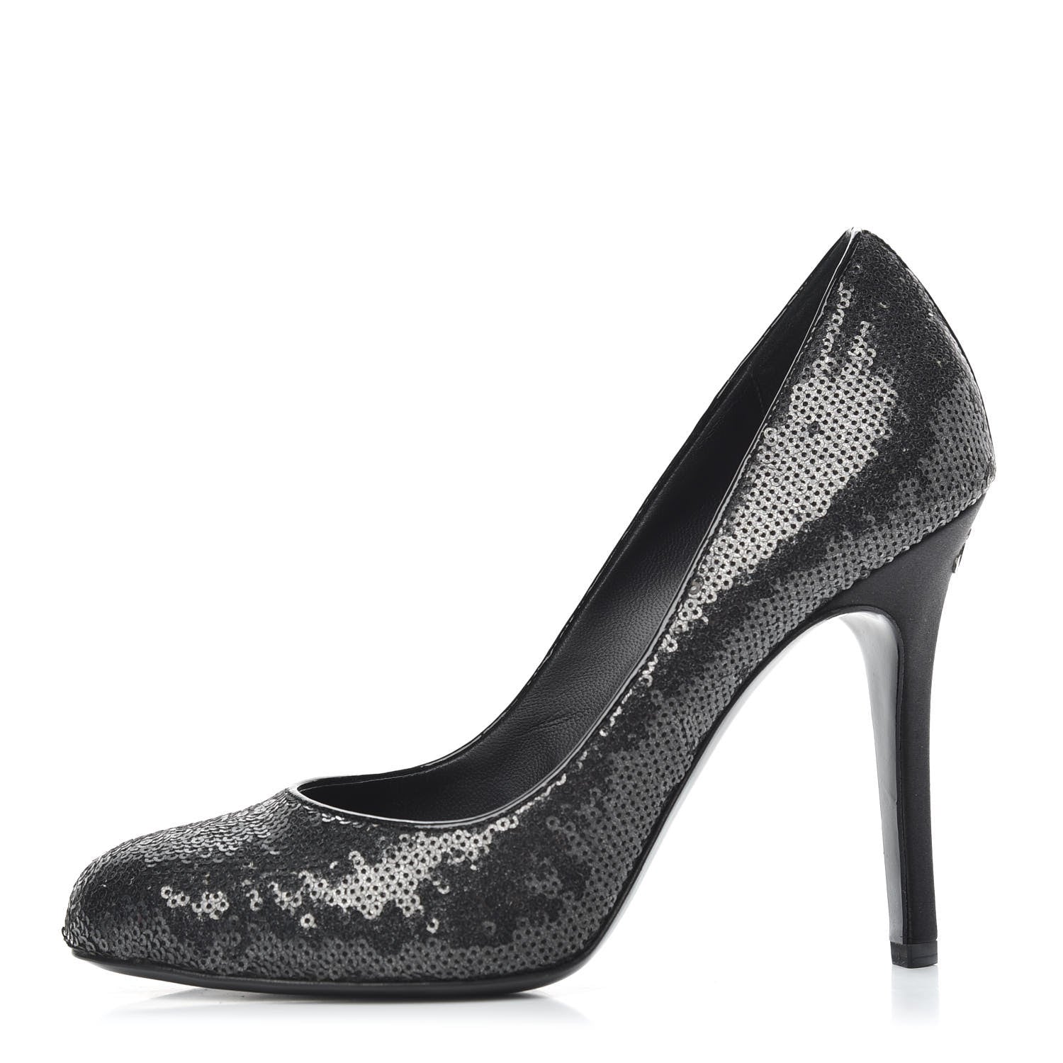 Chanel Sequin Pumps 39 Black 1 of 9