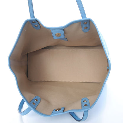 MCM Coated Canvas Shopper Tote Blue 14 of 15