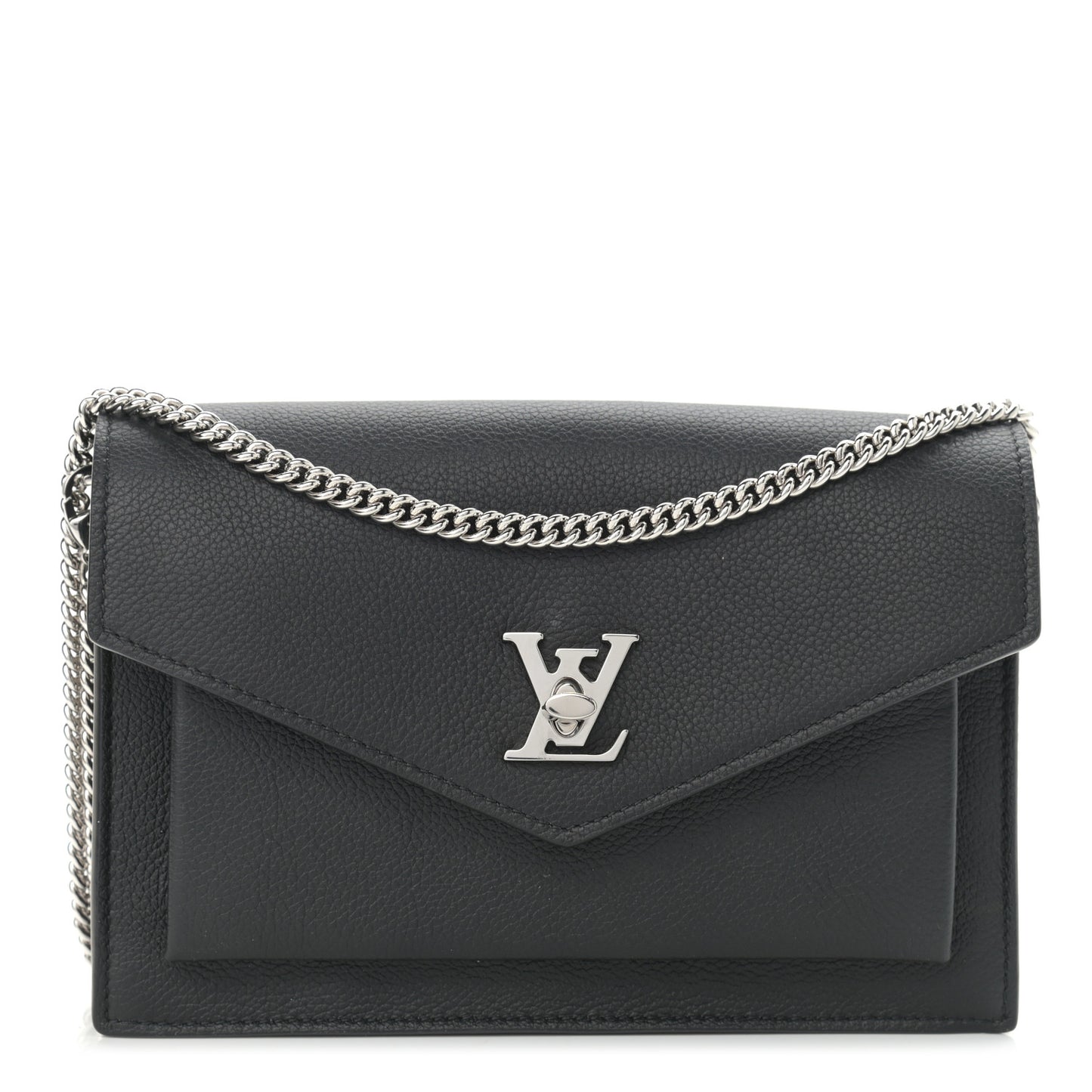 Soft Calfskin My Lockme Chain Pochette Black