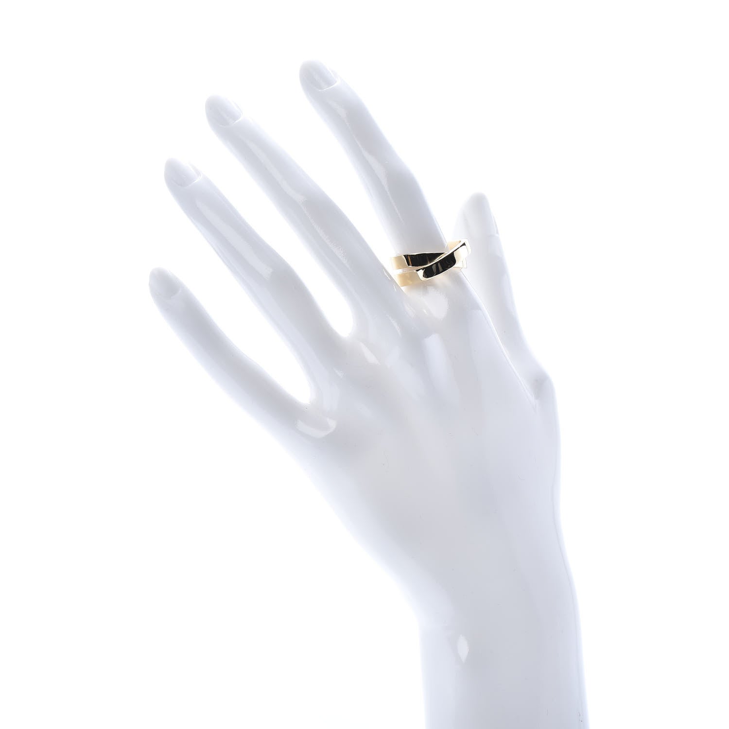 Cartier 18K Yellow Gold 9mm Paris Nouvelle Vague Ring 52 6 2 of 5