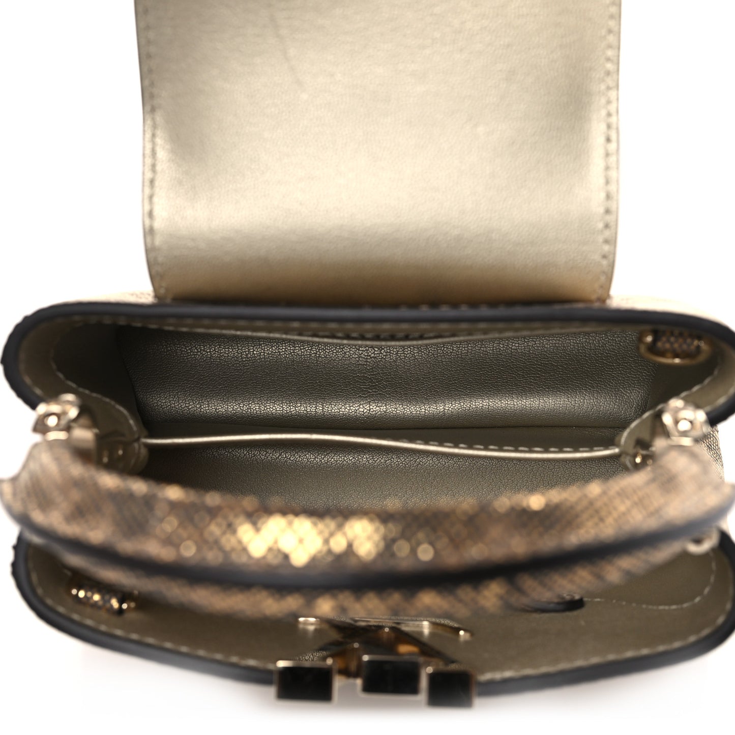 Metallic Lizard Capucines Mini Gold
