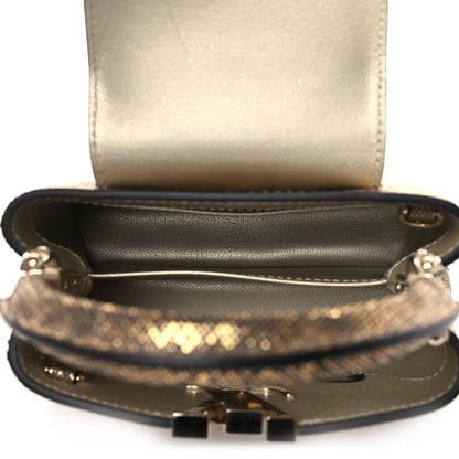 Louis Vuitton Metallic Lizard Capucines Mini Gold 5 of 8