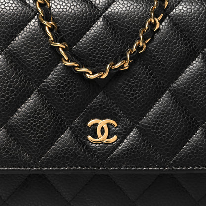 Chanel Caviar Quilted Wallet on Chain WOC Black 9 of 13