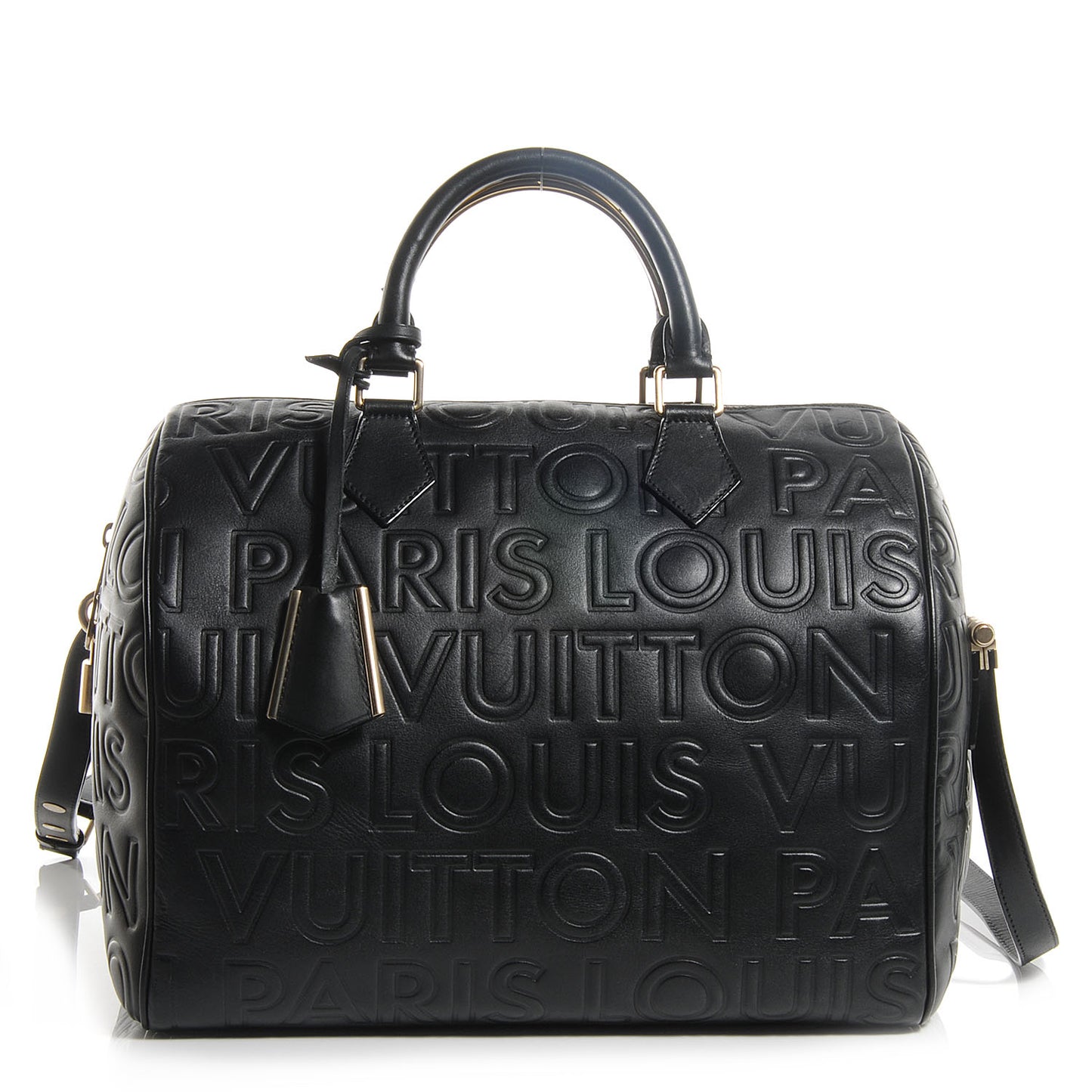 Calfskin Embossed Speedy Cube 30 Black