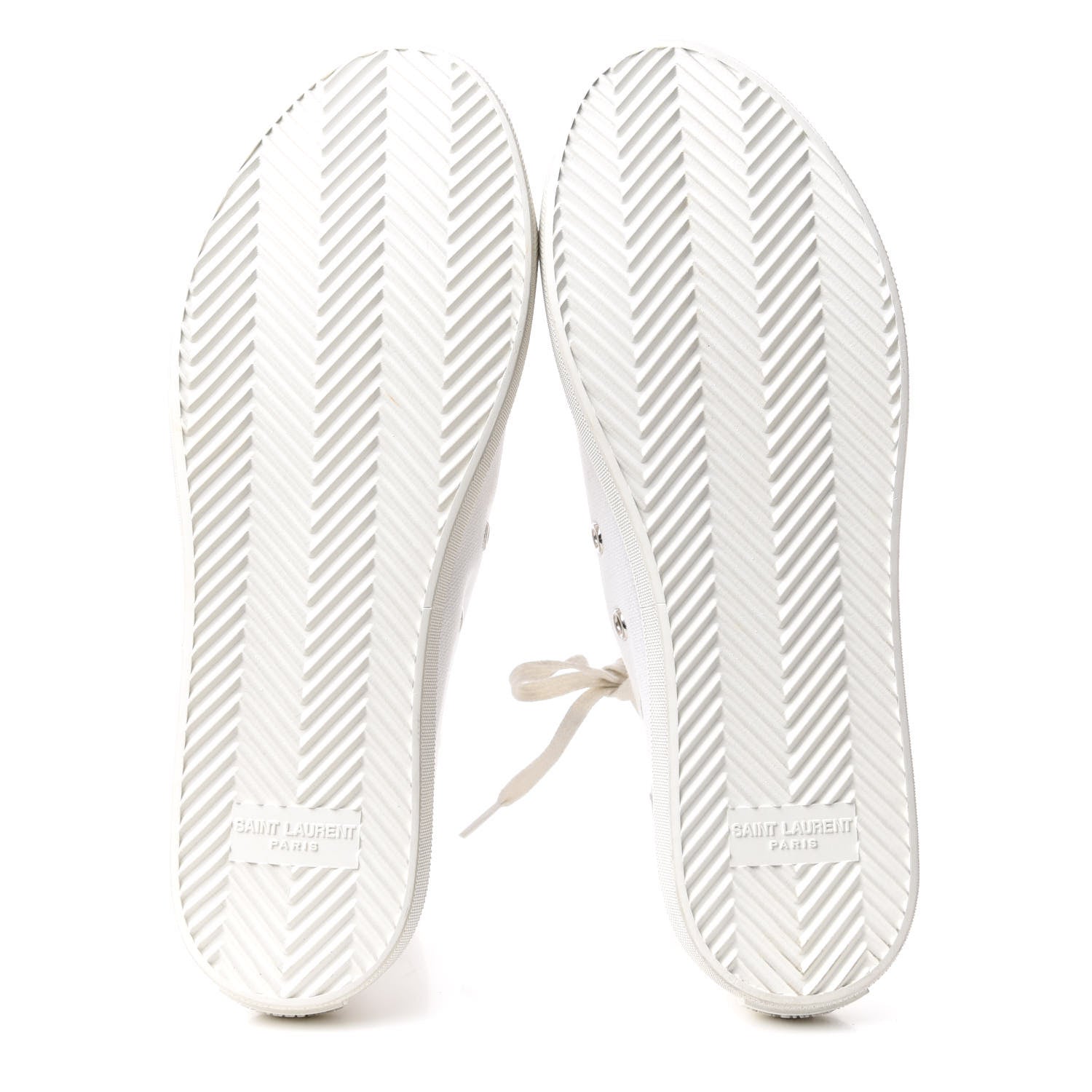 Saint Laurent Canvas Womens Malibu High Top Sneakers 38 Optic White 6 of 11