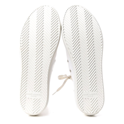 Saint Laurent Canvas Womens Malibu High Top Sneakers 38 Optic White 6 of 11