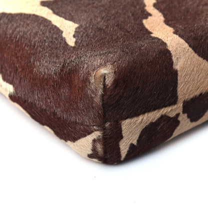 Fendi Calf Hair Cow Print Shoulder Bag Brown 6 of 8