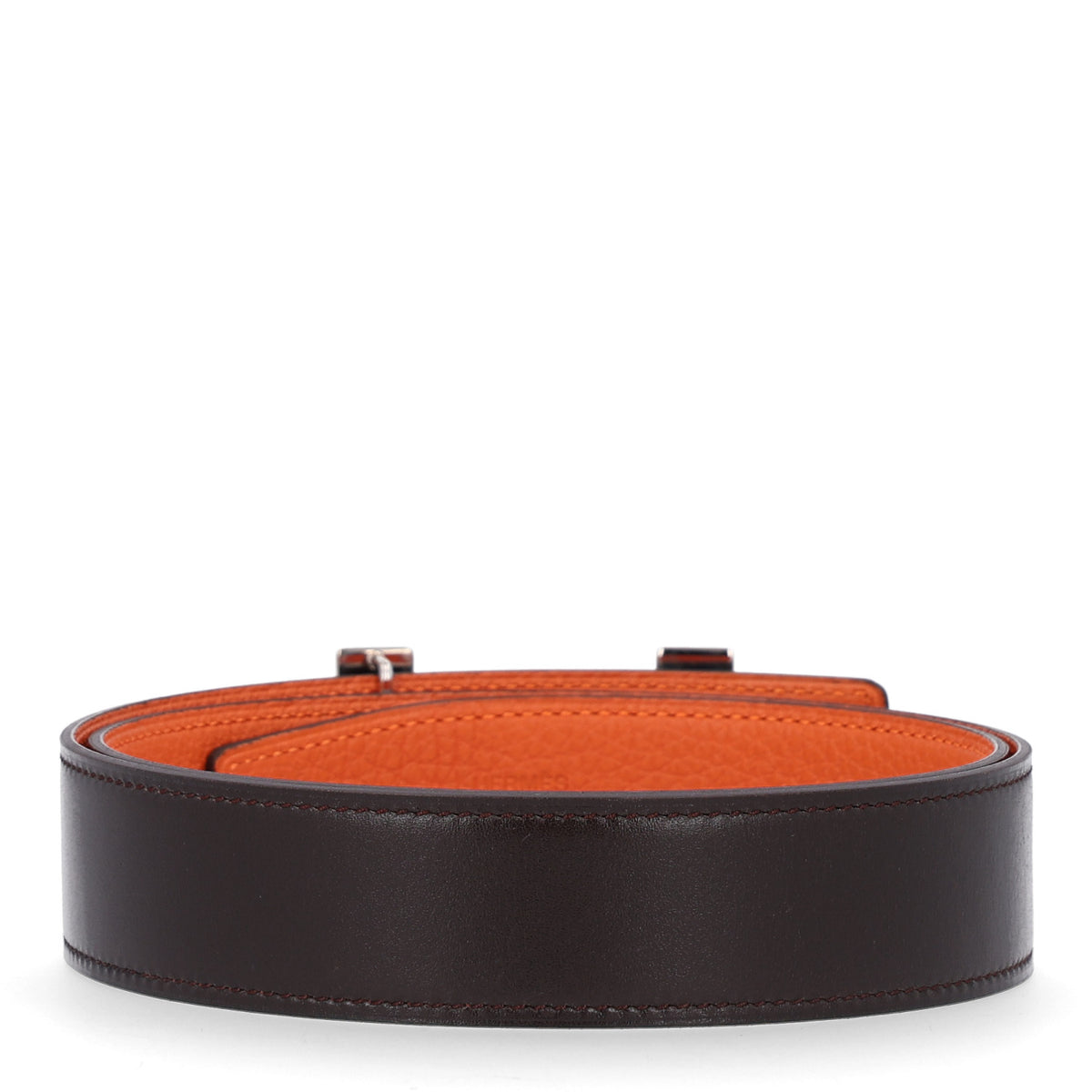 Box Togo 32mm Enamel Quizz H Belt 80 32 Chocolate Orange