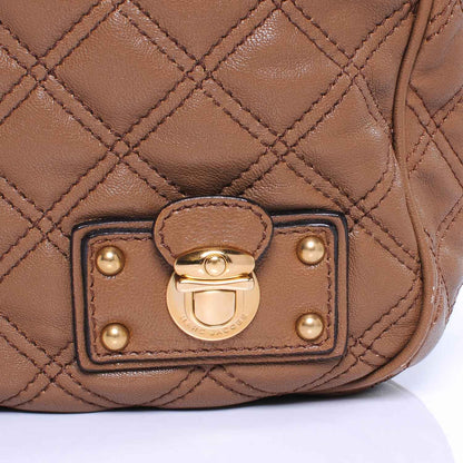 Marc Jacobs Leather Quilted Iris Hobo Taupe 5 of 8