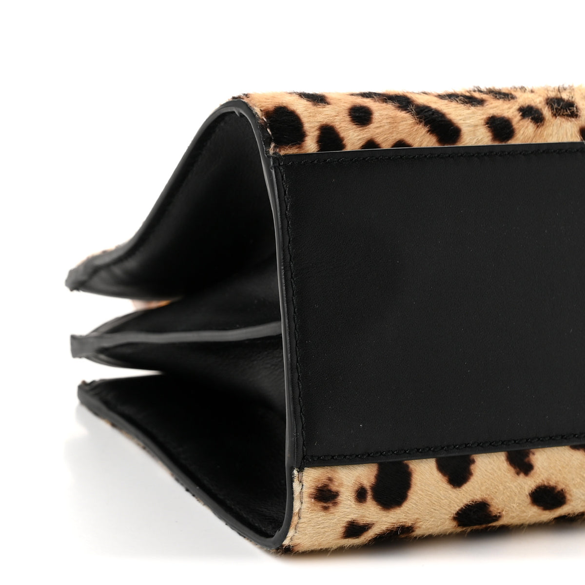 Gucci Calf Hair Bamboo Web Leopard Print Mini Nymphaea Top Handle Bag 9 of 10