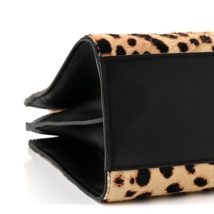 Gucci Calf Hair Bamboo Web Leopard Print Mini Nymphaea Top Handle Bag 9 of 10