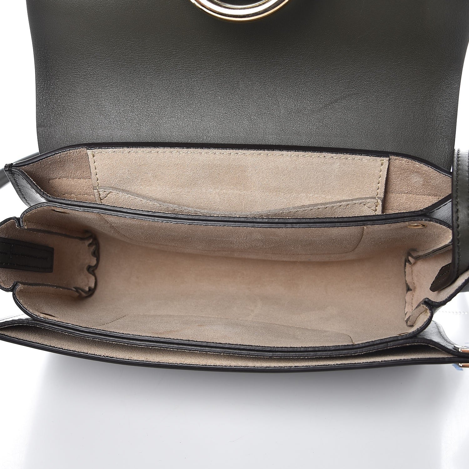 Chloe Glossy Lambskin Small Faye Shoulder Bag Deep Forest 5 of 6