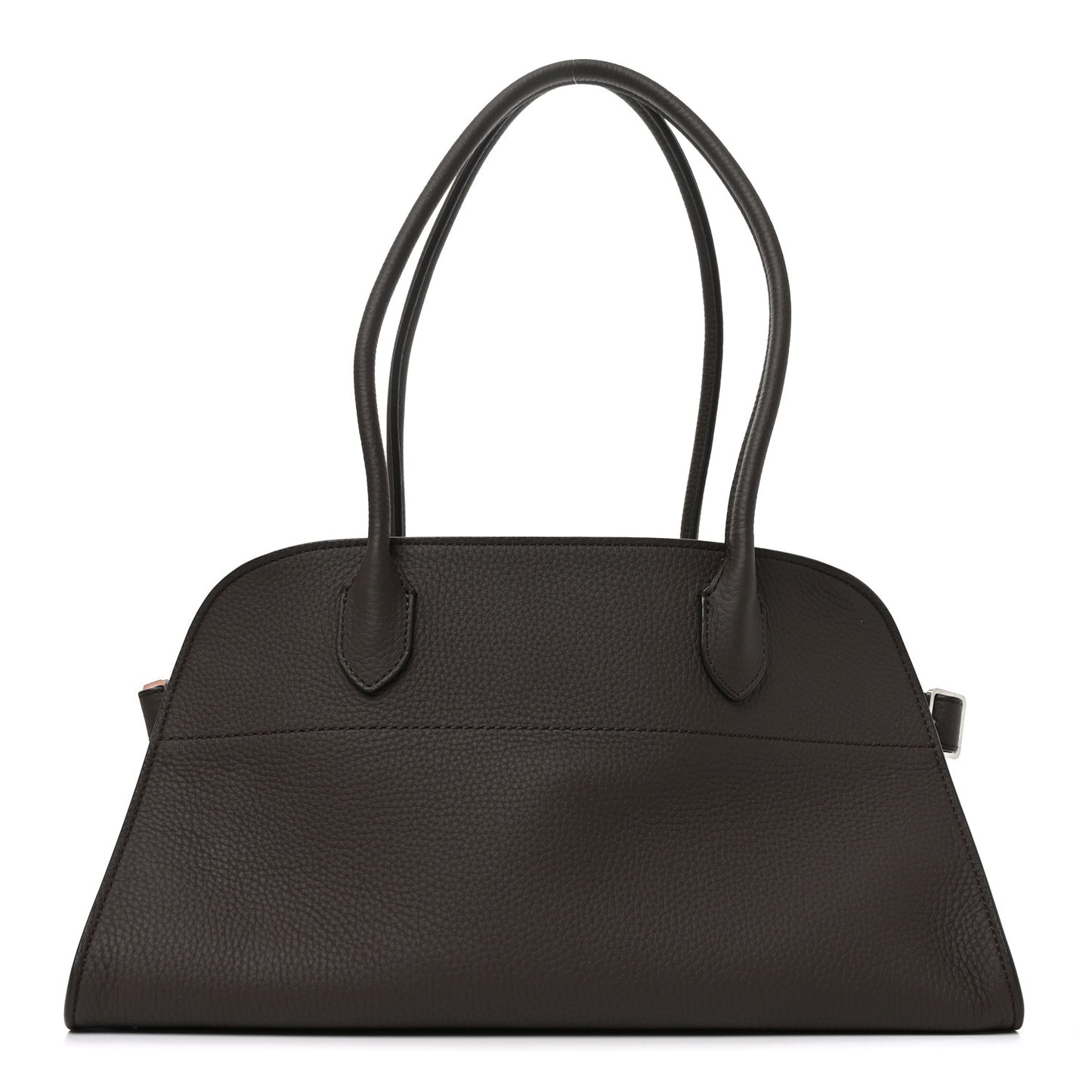 Matte Grained Calfskin Margaux Shoulder 12 Deep Brown